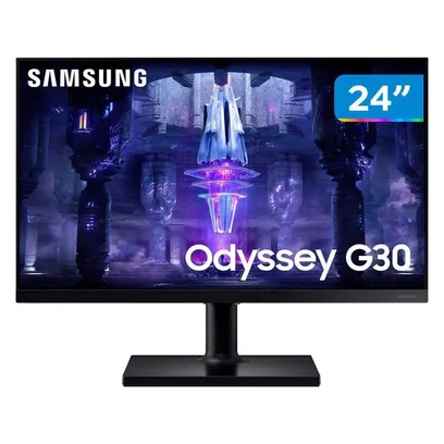 Foto do produto Monitor 24 Gamer Samsung Odyssey G30 Full Hd 144Hz 1ms - LS24BG300ELMZD