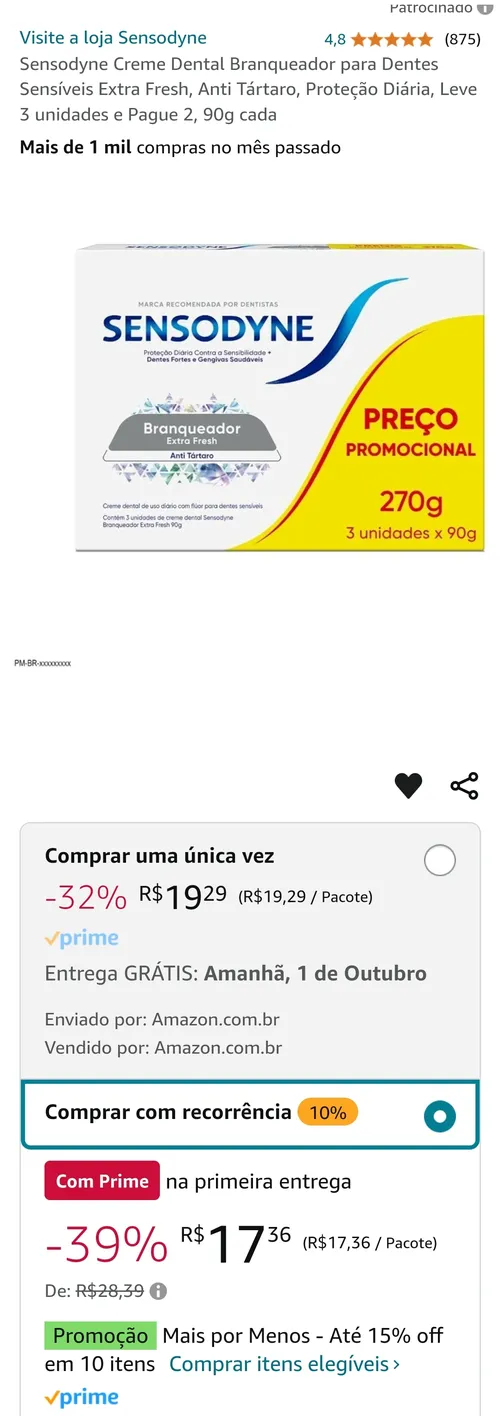 Imagem na descrição da promoção