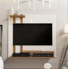 (CUPOM DE DESCONTO + AME) Painel Para Tv Smart Plus - Off White / Nature - R$113