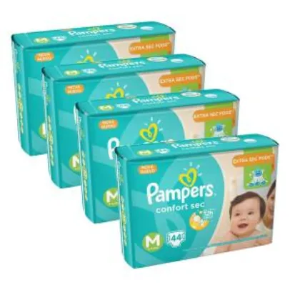 Fralda Pampers Confort Sec Tamanho M - 176 Unidades 121,00