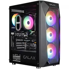 Gabinete Gamer Galax Revolution-05, Mid Tower, Vidro Temperado, ATX, Black, Sem Fonte, Com 4 Fans, CGG5ANBA4B0