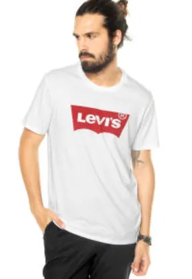 Camiseta Levis Masculina Logo Batwing Classic Branca