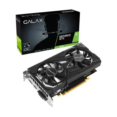 Placa de Vídeo Galax NVIDIA GeForce GTX 1650 EX, 1 Click, OC, 4GB, GDDR6, 192 Bits, DVI, HDMI e Disp