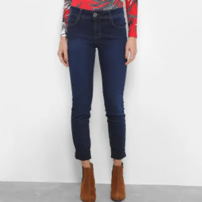 Calça Jeans Skinny Colcci Fátima Dobra Barra Cintura Média Feminina - Azul (nº 42) - R$ 115