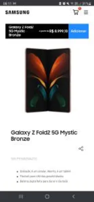 Galaxy Z Fold 2 5g | R$8999