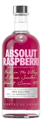 Absolut Vodka destilada saborizada raspberri garrafa 750ml