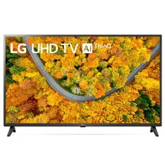 Smart TV LG 43" LED 4K WiFi Bluetooth HDR ThinQ AI compatível com Inteligência Artificial 43UP7500PSF 2021