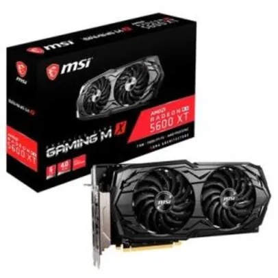 Placa de Vídeo MSI AMD Radeon RX 5600 XT GAMING MX, 6GB, GDDR6 R$2000