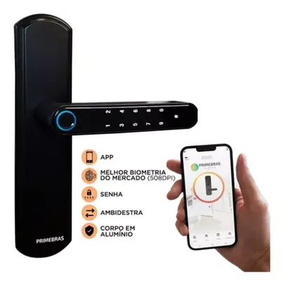 Fechadura Digital Biometrica Primebras Bluetooth Ttlock App 