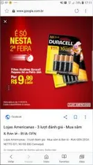 18/12 (Terça-Feira) Pilha Duracell 3AAA e 2AA C/4 Por R$9.99