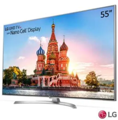 Smart TV 4K LG LED 55” Nano Cell, webOS 3.5, Controle Smart Magic - 55UJ7500 - R$ 3798