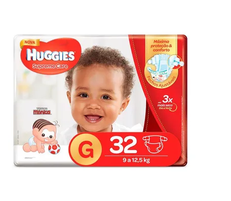 Fralda Huggies Supreme Care Tamanho G Pacote Mega