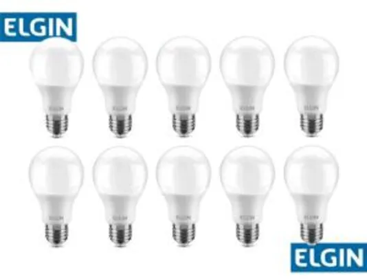 Kit 10 lâmpadas led 9w Elgin | R$55