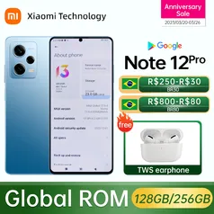 Smartphone Xiaomi redmi note 12 pro 8GB ram 256GB 5g