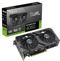 Placa de Vídeo Asus Dual NVIDIA GeForce RTX 4060 EVO OC, 8GB, GDDR6, DLSS, Ray Tracing, DUAL-RTX4060-O8G-EVO