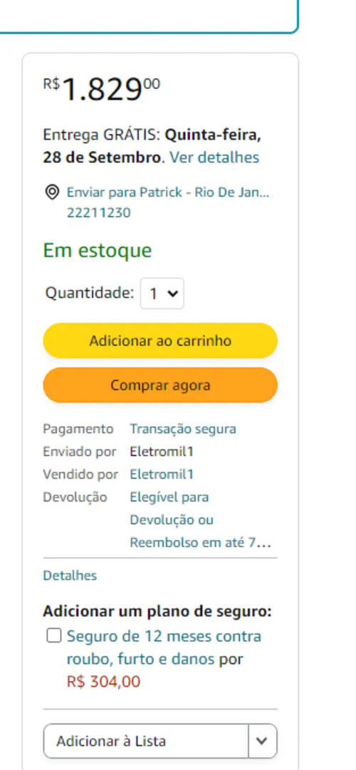 Imagem na descrição da promoção