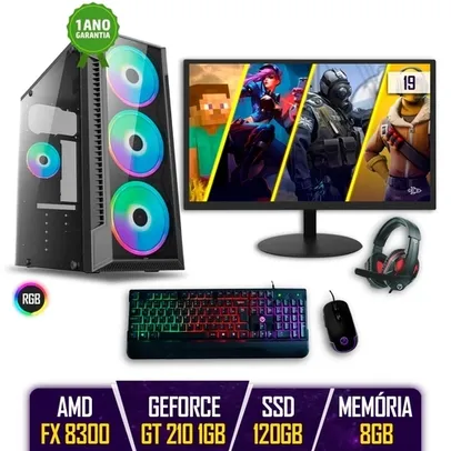 BUG Pc Gamer Completo BestBoy AMD FX 8300 8GB SSD 120GB GT 210