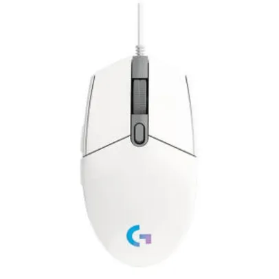 Mouse Gamer Logitech G203 LIGHTSYNC Branco R$93