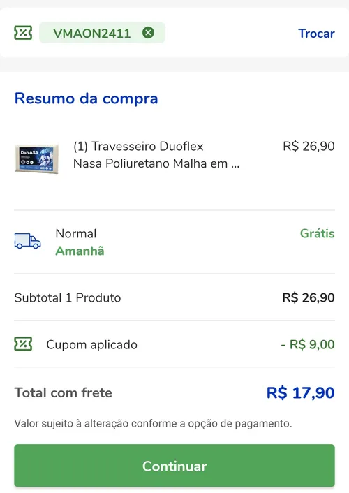 Imagem na descrição da promoção