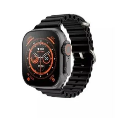 Foto do produto Smartwatch U9 Serie 9, Bluetooth, Ligação, Rede Social, Saúde, Gps + Multiira + Película - Preto