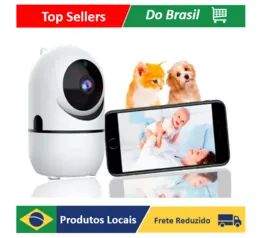 [R$ 52 C. Nova] - Babá Eletrônica, Câmera Sem Fio, Visão Noturna, Infravermelho, Microfone, 1080p