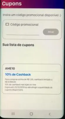 [usuários selecionados] 10% de desconto em pagamentos com AME