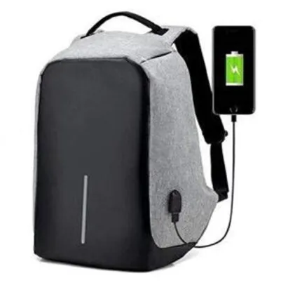 Mochila Anti-furto Com Compartimento P/Notebook Saida USB | R$80