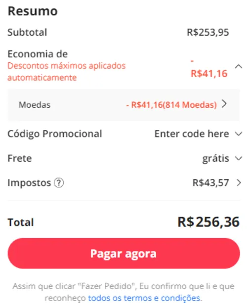 Imagem na descrição da promoção