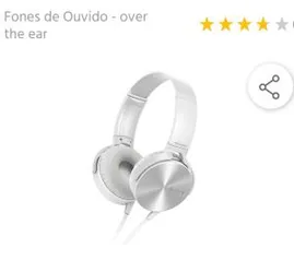 Fone de Ouvido Sony P2 Branco MDR-XB450AP | R$70