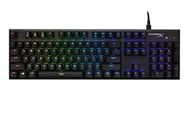 Teclado Mecanico Alloy FPS RGB Preto com Luz RGB, HyperX | R$547