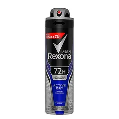 Desodorante Antitranspirante Aerosol Masculino Active Dry 72 Horas 150Ml, Rexona