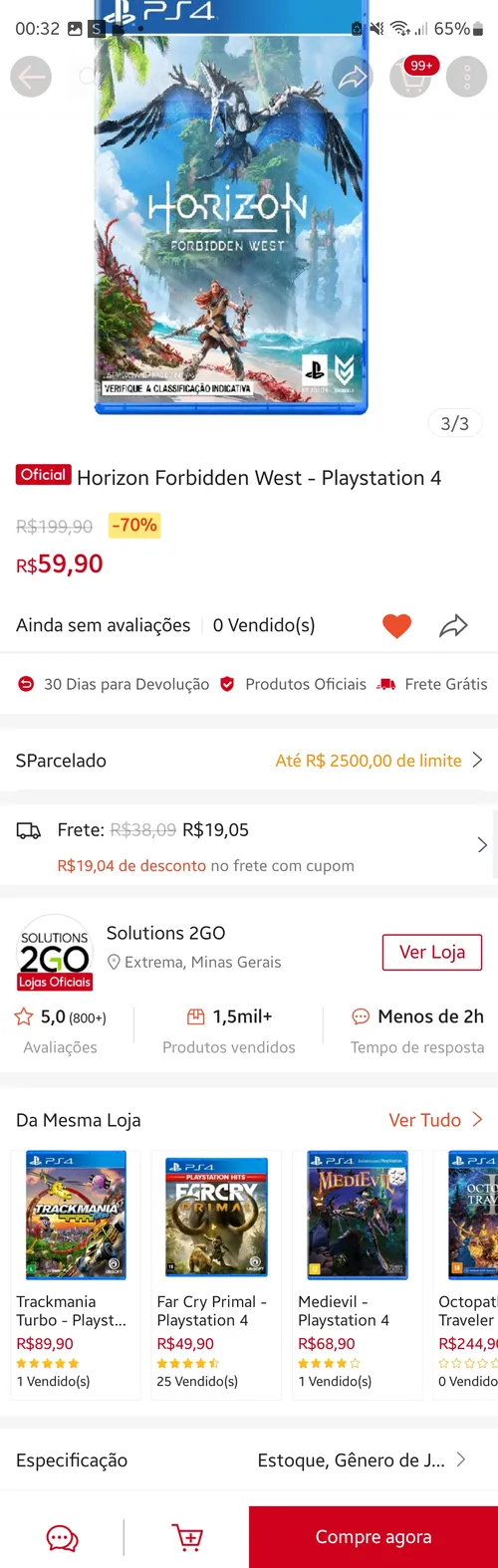 Imagem na descrição da promoção