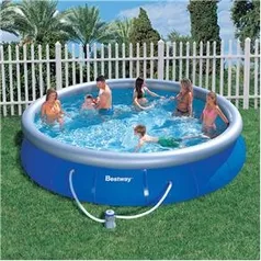 Piscina Bestway Fast Set 10.179L – Azul + Filtro p/ Piscina por R$ 480