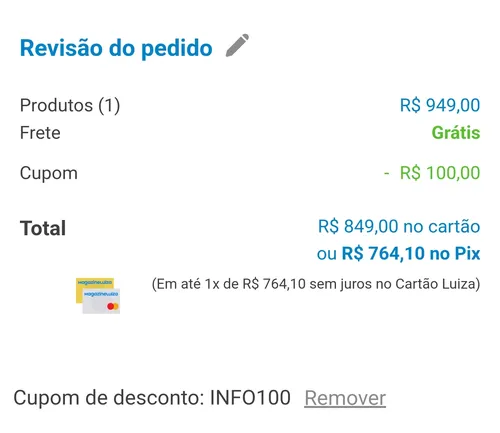 Imagem na descrição da promoção