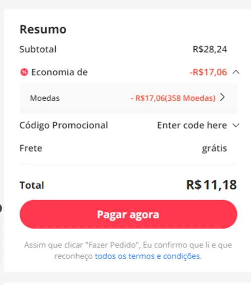 Imagem na descrição da promoção