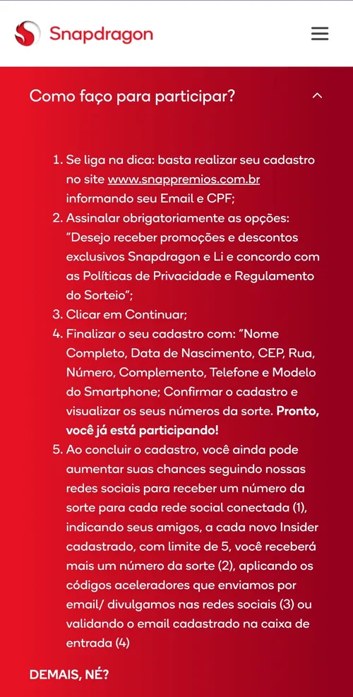 Imagem na descrição da promoção