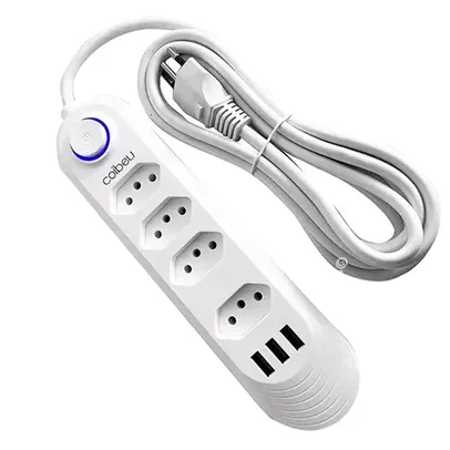 [DoBrasil] Régua tomada de energia, extensão elétrica, usb, filtro de linha Coibeu