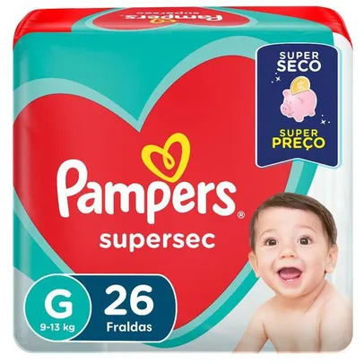 Fralda Pampers Supersec Pacotão G - 26 Unidades