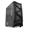 Product image Gabinete Gamer Mancer Kevlar, Mid-Tower, Lateral De Vidro, Com 3 Fans, Preto