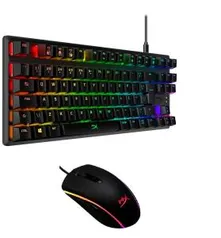 Teclado Mecânico Gamer HyperX Alloy Origins Core, RGB - HX-KB7RDX-BR + Mouse Gamer HyperX Pulsefire Surge RGB 16000 DPI - HX-MC002B