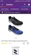 (R$79 magalupay) 2 Tênis kappa | R$99