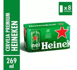 Cerveja Lager Puro Malte Heineken 269ml Com 8 Unidades