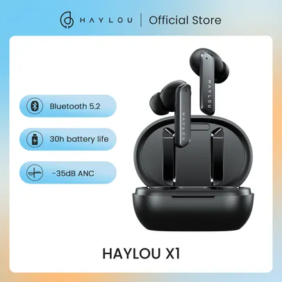 fones de ouvido bluetooth 35db anc duplo Haylou x1 v5.2 