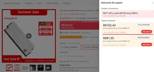 Imagem na descrição da promoção