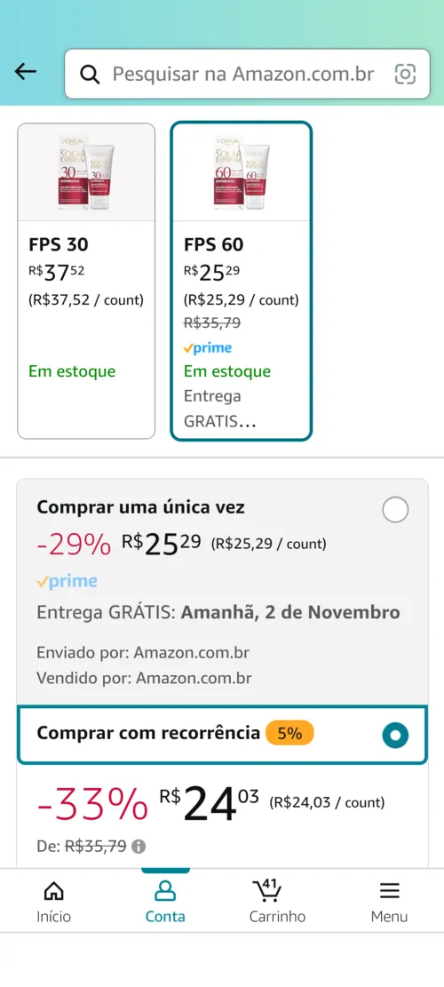 Imagem na descrição da promoção