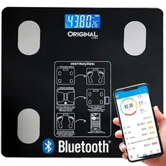 Balança Bioimpedância Digital Com Aplicativo Bluetooth Histórico App Corporal 140 Kg