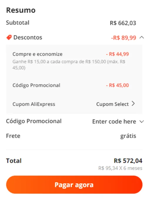 Imagem na descrição da promoção