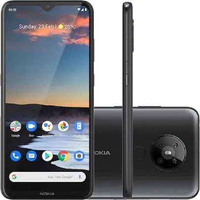 [AME SC R$525] Smartphone Nokia 5.3 128GB Dual Chip Android Tela 6.55 Octa Core 4G Câmera 13MP+5MP+2MP+2MP - Carvão