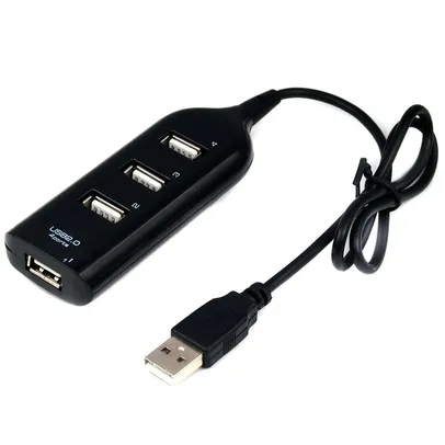 [APP] HUB USB 2.0 MD9, 4 Portas, Preto - 7437