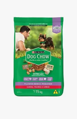 Rações premium Dog Chow 15kg Nestlé Purina